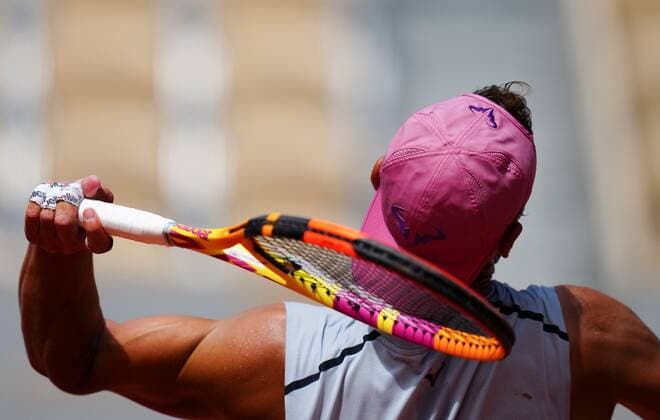 Mandatory Credit: Photo by Javier Garcia BPI Shutterstock (11976928dk) Rafael Nadal practices French Open Tennis, Friday Previews, Roland Garros, Paris, France - 28 May 2021 French Open Tennis, Friday Previews, Roland Garros, Paris, France - 28 May 2021  Copyright: xJavierxGarcia BPI Shutterstockx 11976928dk