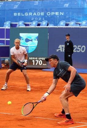 28.05.2021 Belgrade(Serbia) ATP, Tennis Herren Belgrade Open men s tennis doubles final Rafael Matos(Brazil),Andre Goransson (Sweden) :
