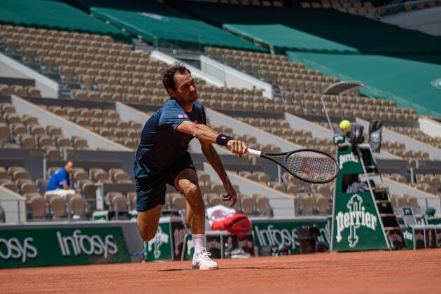 Tennis, French OPen, Training of Roger Federer