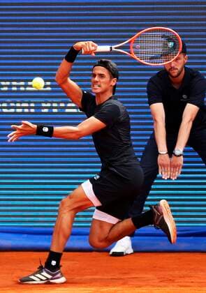 BELGRADE, SERBIA - MAY 27: ATP, Tennis Herren Belgrade Open men s tennis singles 1 4 final Federico Coria Argentina. Pictured on May 27, 2021 in Belgrade, Serbia - 27 05 2021. TENNIS : Tournoi de Belgrade - ATP 250 - Belgrade - 28 05 2021 PhotoNews Panoramic 