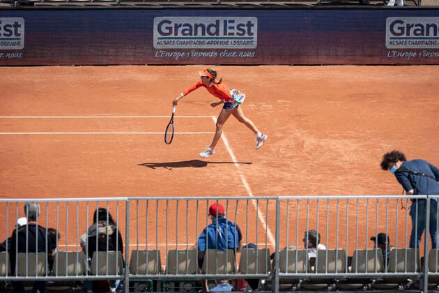 Magda Linette (POL) Internationaux tennis de Strasbourg TENNIS : Internationaux tennis de Strasbourg - 28 05 2021 Elyxandrocegarra Panoramic 