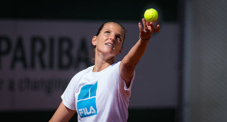 May 28, 2021: Karolina Pliskova of the Czech Republic during practice ahead of the 2021 Roland Garros Grand Slam Tournament - ZUMAa181 20210528_zaa_a181_102 Copyright: xRobxPrangex