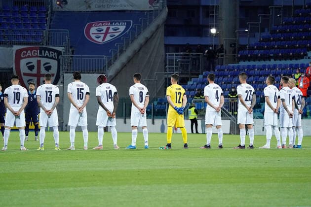 Fußball, Länderspiel, Italien - San Marino Photo Alessandro Tocco - LaPresse May 28, 2021 Cagliari - Sardinia - Italy soccer Italia vs San Marino - Friendly match - Sardegna Arena Stadium in Cagliari In the pic: line up  Copyright: xAlessandroxTocco LaPressex