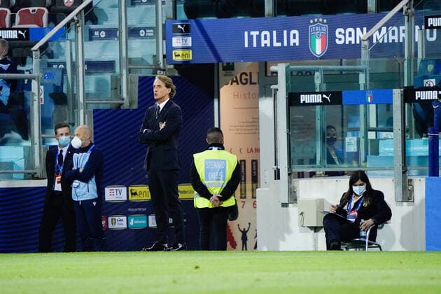 Fußball, Länderspiel, Italien - San Marino Photo Alessandro Tocco - LaPresse May 28, 2021 Cagliari - Sardinia - Italy soccer Italia vs San Marino - Friendly match - Sardegna Arena Stadium in Cagliari In the pic:Commissario Tecnico Italia Roberto Mancini  Copyright: xAlessandroxTocco LaPressex