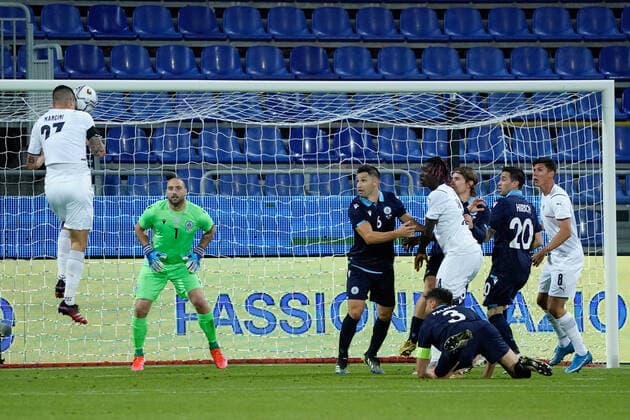Fußball, Länderspiel, Italien - San Marino Photo Alessandro Tocco - LaPresse May 28, 2021 Cagliari - Sardinia - Italy soccer Italia vs San Marino - Friendly match - Sardegna Arena Stadium in Cagliari In the pic:Gianluca Mancini (Italia)  Copyright: xAlessandroxTocco LaPressex