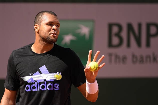 28 05 2021 Paris France, Tennis French Open Roland Garros 2021 v l , Jo Wilfried Tsonga FRA , warming up, warm up before match up, training. Copyright: Foto:xHMBxMedia
