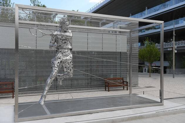 28 05 2021 Paris France, Tennis French Open Roland Garros 2021 v l , Rafael Nadal Statue at Stade Roland Garros Copyright: Foto:xHMBxMedia