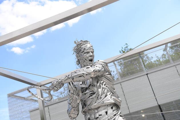 28 05 2021 Paris France, Tennis French Open Roland Garros 2021 v l , Rafael Nadal Statue at Stade Roland Garros Copyright: Foto:xHMBxMedia