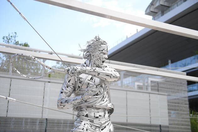 28 05 2021 Paris France, Tennis French Open Roland Garros 2021 v l , Rafael Nadal Statue at Stade Roland Garros Copyright: Foto:xHMBxMedia
