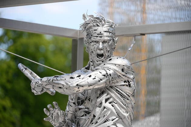 28 05 2021 Paris France, Tennis French Open Roland Garros 2021 v l , Rafael Nadal Statue at Stade Roland Garros Copyright: Foto:xHMBxMedia