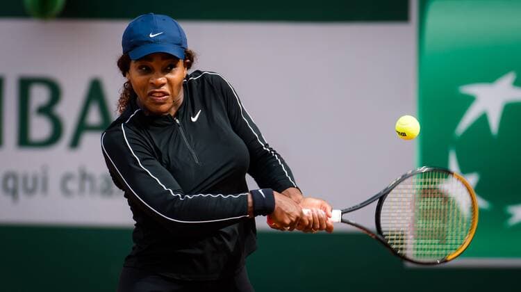 Mandatory Credit: Photo by Rob Prange Shutterstock (11977004k) Serena Williams of the United States during practice ahead of the 2021 Roland Garros Grand Slam Tournament French Open Tennis, Saturday Previews, Roland Garros, Paris, France - 29 May 2021 French Open Tennis, Saturday Previews, Roland Garros, Paris, France - 29 May 2021  Copyright: xRobxPrange Shutterstockx 11977004k