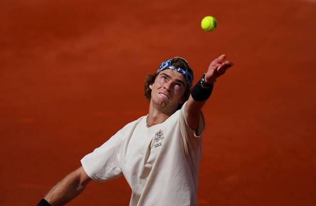Mandatory Credit: Photo by Javier Garcia BPI Shutterstock (11977033s) Andrey Rublev practices on the eve of his opening match French Open Tennis, Saturday Previews, Roland Garros, Paris, France - 29 May 2021 French Open Tennis, Saturday Previews, Roland Garros, Paris, France - 29 May 2021  Copyright: xJavierxGarcia BPI Shutterstockx 11977033s