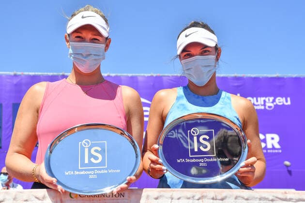 Internationaux de Strasbourg 2021 - double dames - victoire Alexa Guarachi - Chili - Desirae Krawczyk - Usa Tennis : Internationaux de Strasbourg 2021 - France - chryslenecaillaud Panoramic 