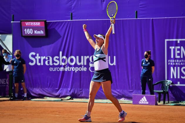 Internationaux de Strasbourg 2021 - Victoire de Barbora Krejcikova - Republique Tcheque Tennis : Internationaux de Strasbourg 2021 - France - chryslenecaillaud Panoramic 