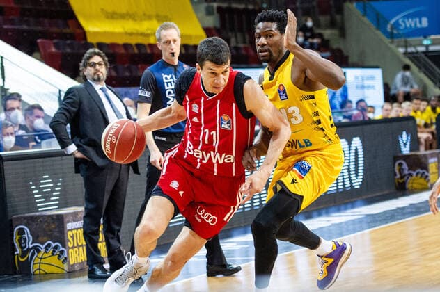 Vladimir Lucic Bayern Muenchen 11 Yorman Polas Bartolo MHP RIESEN Ludwigsburg 13 1 Basketball Bundesliga easyCredit BBL MHP RIESEN Ludwigsburg Bayern Muenchen on 29 05 2021 in Ludwigsburg MHPArena , Baden Wuerttemberg, Germany Ludwigsburg 29 05 21 Basketball , 29 05 2021, Ludwigsburg Germany xpxsdx