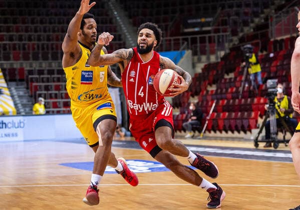 D J Seeley Bayern Muenchen 4 li Barry Brown Jr MHP RIESEN Ludwigsburg 5 1 Basketball Bundesliga easyCredit BBL MHP RIESEN Ludwigsburg Bayern Muenchen on 29 05 2021 in Ludwigsburg MHPArena , Baden Wuerttemberg, Germany Ludwigsburg 29 05 21 Basketball , 29 05 2021, Ludwigsburg Germany xpxsdx