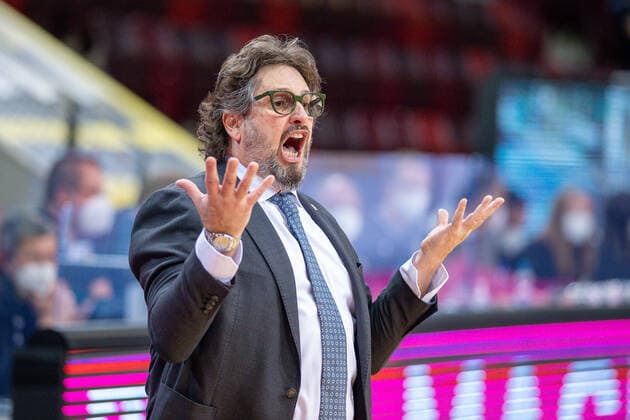 Andrea Trinchieri, Headcoach FC Bayern , MHP Riesen Ludwigsburg vs FC Bayern Basketball, Basketball, Bundesliga, Playoffs, Semifinals, Game 1, easycredit BBL, 29 05 2021, MHP Riesen Ludwigsburg vs FC Bayern Basketball, Basketball, Bundesliga, Playoffs, Semifinals, Game 1, easycredit BBL, 29 05 2021 Ludwigsburg Copyright: xEibner-Pressefoto SaschaxWaltherx EP_EER
