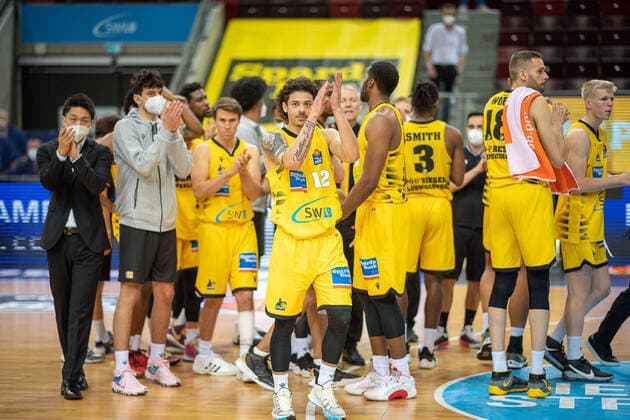 Jonah Radebaugh MHP Riesen Ludwigsburg, 12 , MHP Riesen Ludwigsburg vs FC Bayern Basketball, Basketball, Bundesliga, Playoffs, Semifinals, Game 1, easycredit BBL, 29 05 2021, MHP Riesen Ludwigsburg vs FC Bayern Basketball, Basketball, Bundesliga, Playoffs, Semifinals, Game 1, easycredit BBL, 29 05 2021 Ludwigsburg Copyright: xEibner-Pressefoto SaschaxWaltherx EP_EER