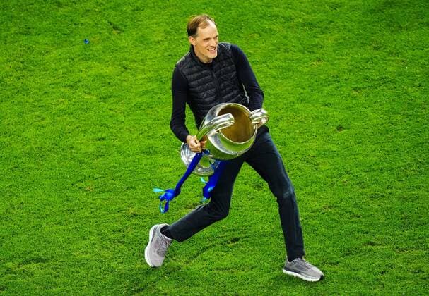 Mandatory Credit: Photo by Dave Shopland BPI Shutterstock (11978023ir) Manager Thomas Tuchel of Chelsea celebrates with the Champions League Trophy Manchester City v Chelsea, UEFA Champions League, Final, Football, Estadio do Dragao, Porto, Portugal - 29 May 2021 EDITORIAL USE ONLY No use with unauthorised audio, video, data, fixture lists, club league logos or live services. Online in-match use limited to 120 images, no video emulation. No use in betting, games or single club league player publications. Manchester City v Chelsea, UEFA Champions League, Final, Football, Estadio do Dragao, Porto, Portugal - 29 May 2021 EDITORIAL USE ONLY No use with unauthorised audio, video, data, fixture lists, club league logos or live services. Online in-match use limited to 120 images, no video emulation. No use in betting, games or single club league player publications. Copyright: xDavexShopland BPI Shutterstockx 11978023ir