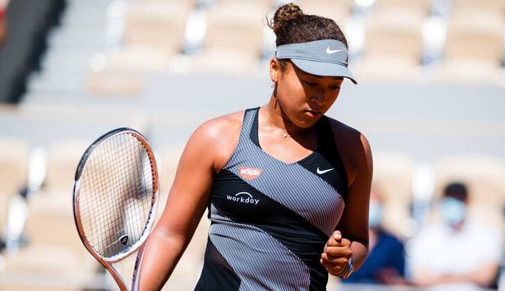 Mandatory Credit: Photo by Rob Prange Shutterstock (11977009g) Naomi Osaka of Japan in action during the first round of the 2021 Roland Garros Grand Slam Tournament French Open Tennis, Day One, Roland Garros, Paris, France - 30 May 2021 French Open Tennis, Day One, Roland Garros, Paris, France - 30 May 2021  Copyright: xRobxPrange Shutterstockx 11977009g