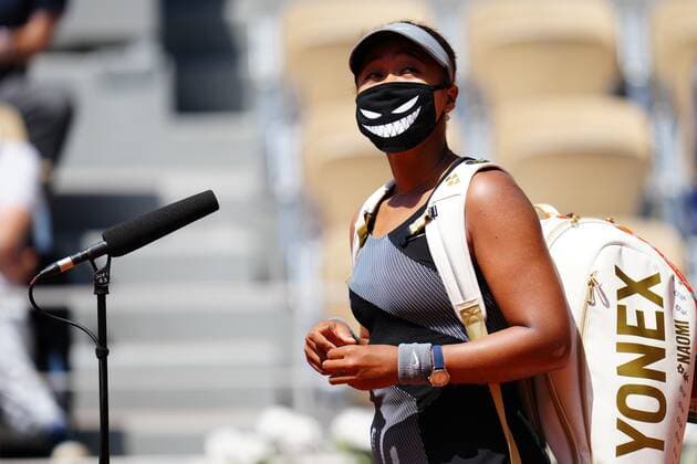Mandatory Credit: Photo by Javier Garcia BPI Shutterstock (11977037da) Naomi Osaka giving an interview after victory in her first round match, despite indicating that she would observe a Media Blackout French Open Tennis, Day One, Roland Garros, Paris, France - 30 May 2021 French Open Tennis, Day One, Roland Garros, Paris, France - 30 May 2021  Copyright: xJavierxGarcia BPI Shutterstockx 11977037da