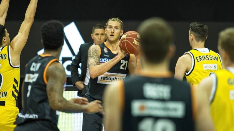 Dylan Osetkowski Ulm 21, 30 05 2021, BBL, Alba Berlin vs Ratiopharm Ulm, at Mercedes Benz Arena, GER, Berlin, 30 05 2021, BBL, Alba vs Ratiopharm Ulm Berlin Copyright: xUwexKoch Eibner-Pressefotox EP_UKH