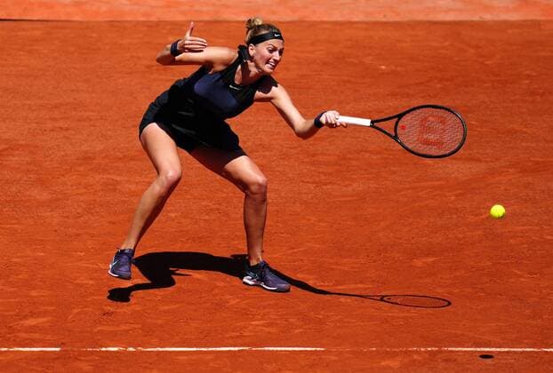 Mandatory Credit: Photo by Javier Garcia BPI Shutterstock (11977037ey) Petra Kvitova during her first round match French Open Tennis, Day One, Roland Garros, Paris, France - 30 May 2021 French Open Tennis, Day One, Roland Garros, Paris, France - 30 May 2021  Copyright: xJavierxGarcia BPI Shutterstockx 11977037ey