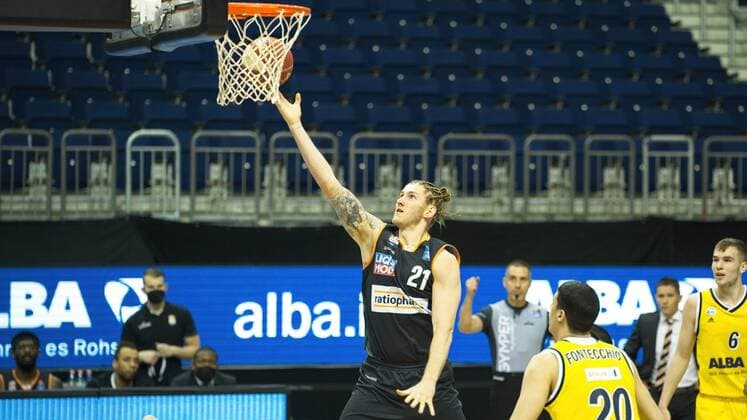 Dylan Osetkowski Ulm 21, 30 05 2021, BBL, Alba Berlin vs Ratiopharm Ulm, at Mercedes Benz Arena, GER, Berlin, 30 05 2021, BBL, Alba vs Ratiopharm Ulm Berlin Copyright: xUwexKoch Eibner-Pressefotox EP_UKH