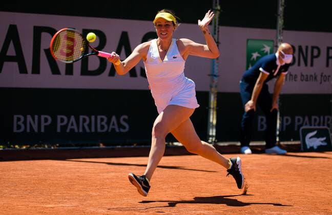 Mandatory Credit: Photo by Rob Prange Shutterstock (11977009ci) Anastasia Pavlyuchenkova of Russia in action during the first round of the 2021 Roland Garros Grand Slam Tournament French Open Tennis, Day One, Roland Garros, Paris, France - 30 May 2021 French Open Tennis, Day One, Roland Garros, Paris, France - 30 May 2021  Copyright: xRobxPrange Shutterstockx 11977009ci