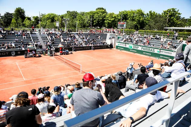 TENNIS - ATP, Tennis Herren French Open 2021 PARIS,FRANCE,30.MAY.20 - TENNIS - ATP World Tour, French Open, Roland Garros, Grand Slam. Image shows an overview of the court.  GEPAxpictures xPatrickxSteiner
