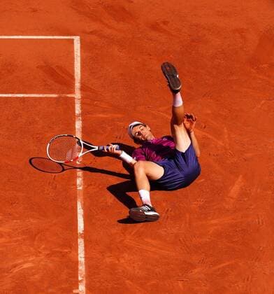 Mandatory Credit: Photo by Javier Garcia BPI Shutterstock (11977037ig) Dominic Thiem during his first round match French Open Tennis, Day One, Roland Garros, Paris, France - 30 May 2021 French Open Tennis, Day One, Roland Garros, Paris, France - 30 May 2021  Copyright: xJavierxGarcia BPI Shutterstockx 11977037ig