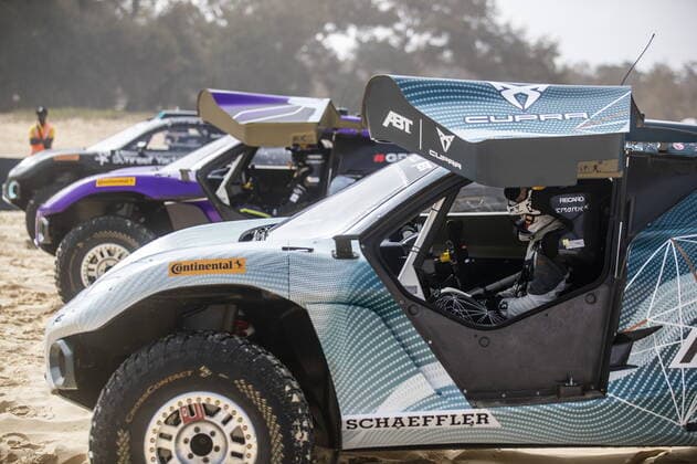 Mandatory Credit: Photo by Sam Bloxham Motorsport Images Shutterstock (11985969am) Jutta Kleinschmidt (GER) Mattias Ekstrom (SWE), ABT CUPRA XE during the 2021 Extreme E Ocean X Prix 2021 XE Ocean X Prix, Lac Rose, Dakar, Senegal - 30 May 2021 2021 XE Ocean X Prix, Lac Rose, Dakar, Senegal - 30 May 2021  Copyright: xSamxBloxham MotorsportxImages Shutterstockx 11985969am