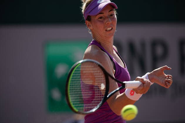 Nina STOJANOBIV of Serbia plays a ball against Nao HIBINO of Japan on the first round of the French Open tennis tournament at Roland Garros in Paris, France, 30 May 2021. Roland Garros 2021 will run from 30 May to 13 June 2021.  Copyright: xAurelienxMorissardx