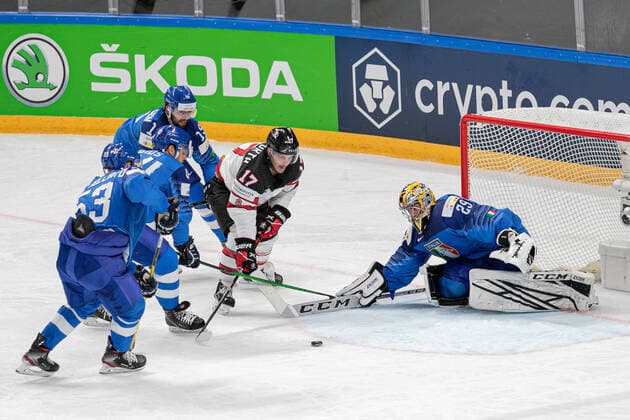 May 30, 2021, Riga, Latvia: Riga, Latvia, Arena Riga, May 30, 2021, Trivellato (Italy) ..Fadani (Italy)..Danforth (Canada) during World Championship, WM, Weltmeisterschaft 2021 - Italy vs Canada - Ice hockey, Eishockey Ice Hockey - World Championship 2021 - Italy vs Canada, riga, Latvia - ZUMAl164 20210530_zsa_l164_075 Copyright: xAndreaxRex