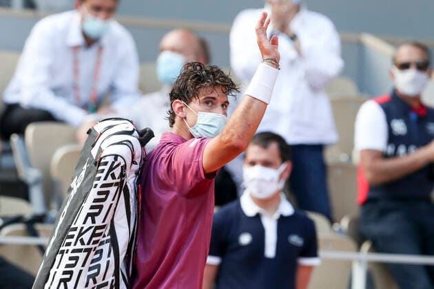 TENNIS - ATP, Tennis Herren French Open 2021 PARIS,FRANCE,30.MAY.20 - TENNIS - ATP World Tour, French Open, Roland Garros, Grand Slam. Image shows Dominic Thiem (AUT).  GEPAxpictures xPatrickxSteiner