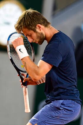 Corentin Moutet (Fra) TENNIS : Internationaux de France Roland Garros 2021 - Paris - 30 05 2021 JBAutissier Panoramic 