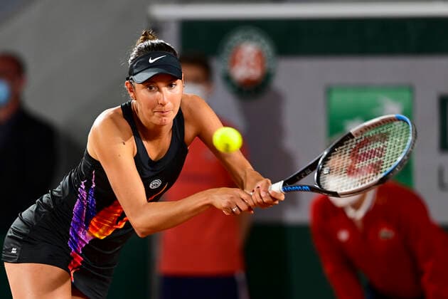 Oceane Dodin (Fra) TENNIS : Internationaux de France Roland Garros 2021 - Paris - 30 05 2021 JBAutissier Panoramic 