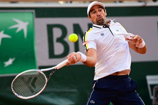 Jeremy Chardy (Fra) TENNIS : Internationaux de France Roland Garros 2021 - Paris - 30 05 2021 JBAutissier Panoramic 