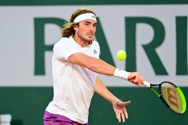 Stefanos Tsitsipas (Gre) TENNIS : Internationaux de France Roland Garros 2021 - Paris - 30 05 2021 JBAutissier Panoramic 