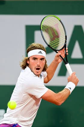 Stefanos Tsitsipas (Gre) TENNIS : Internationaux de France Roland Garros 2021 - Paris - 30 05 2021 JBAutissier Panoramic 