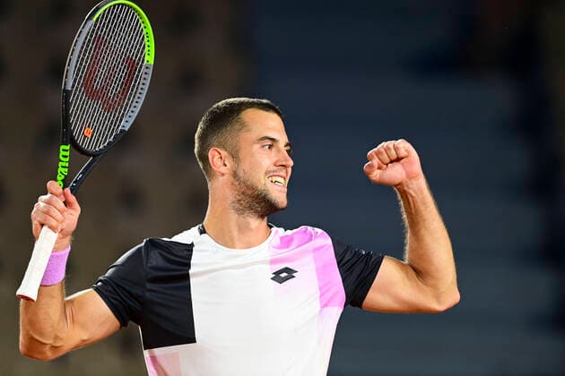 Laslo Djere (srb) TENNIS : Internationaux de France Roland Garros 2021 - Paris - 30 05 2021 JBAutissier Panoramic 
