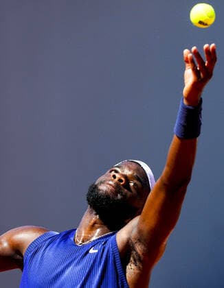 Mandatory Credit: Photo by Javier Garcia BPI Shutterstock (11977038b) Frances Tiafoe during his first round match French Open Tennis, Day Two, Roland Garros, Paris, France - 31 May 2021 French Open Tennis, Day Two, Roland Garros, Paris, France - 31 May 2021  Copyright: xJavierxGarcia BPI Shutterstockx 11977038b