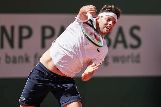 TENNIS - French Open 2021 PARIS,FRANCE,31.MAY.21 - TENNIS - ATP, Tennis Herren World Tour, French Open, Roland Garros, Grand Slam. Image shows Filip Krajinovic (SRB).  GEPAxpictures xPatrickxSteiner