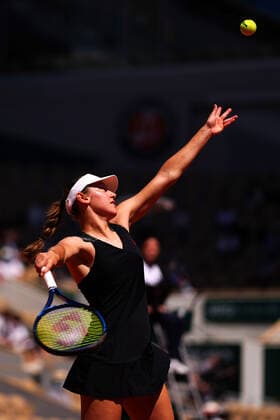 Mandatory Credit: Photo by Javier Garcia BPI Shutterstock (11977038ac) Kaja Juvan during her first round match French Open Tennis, Day Two, Roland Garros, Paris, France - 31 May 2021 French Open Tennis, Day Two, Roland Garros, Paris, France - 31 May 2021  Copyright: xJavierxGarcia BPI Shutterstockx 11977038ac
