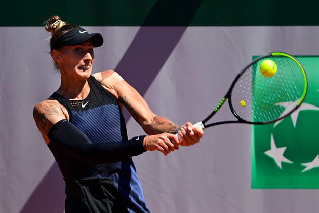 Polona Hercog (Slo) TENNIS : Internationaux de France Roland Garros 2021 - Paris - 31 05 2021 JBAutissier Panoramic 
