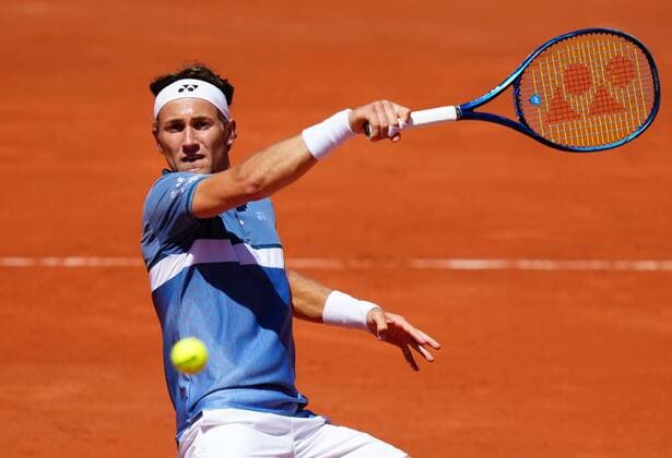 Mandatory Credit: Photo by Javier Garcia BPI Shutterstock (11977038ej) Casper Ruud during his first round match French Open Tennis, Day Two, Roland Garros, Paris, France - 31 May 2021 French Open Tennis, Day Two, Roland Garros, Paris, France - 31 May 2021  Copyright: xJavierxGarcia BPI Shutterstockx 11977038ej