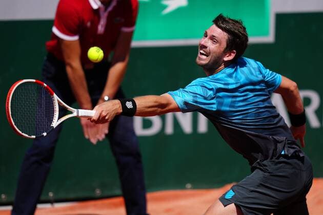 Mandatory Credit: Photo by Javier Garcia BPI Shutterstock (11977038fr) Cameron Norrie during his first round match French Open Tennis, Day Two, Roland Garros, Paris, France - 31 May 2021 French Open Tennis, Day Two, Roland Garros, Paris, France - 31 May 2021  Copyright: xJavierxGarcia BPI Shutterstockx 11977038fr
