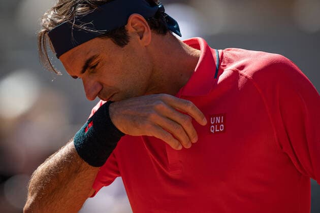 Roger FEDERER of Switzerland gestures against Denis Istomin of Uzbekistan on the first round of the French Open tennis tournament at Roland Garros in Paris, France, 31 May 2021. Roland Garros 2021 will run from 30 May to 13 June 2021.  Copyright: xAurelienxMorissardx