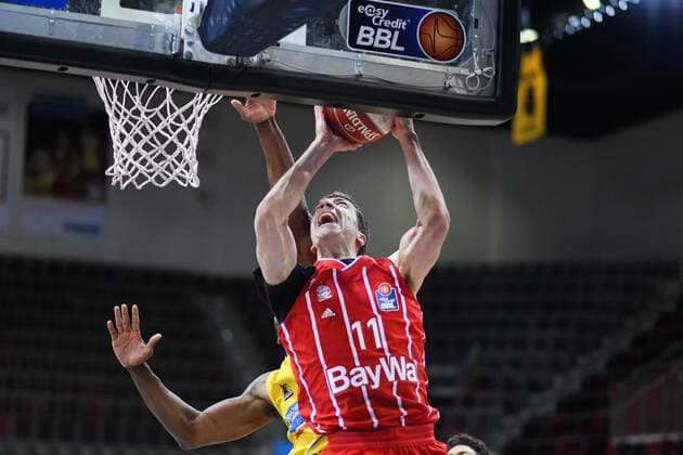 Vladimir Lucic FC Bayern Muenchen Basketball at the basket, GER, MHP Riesen Ludwigsburg vs FC Bayern Muenchen, 31 05 2021, Play Off Semi Final Game 2, easycredit Basketball Bundesliga, Season 2020 2021 GER, MHP Riesen Ludwigsburg vs FC Bayern Muenchen, 31 05 2021, Play Off Semi Final Game 2, easycredit Basketball Bundesliga, Season 2020 2021 Ludwigsburg Copyright: xEibnerxPressefoto MichaelxMemmlerx EP_MMR