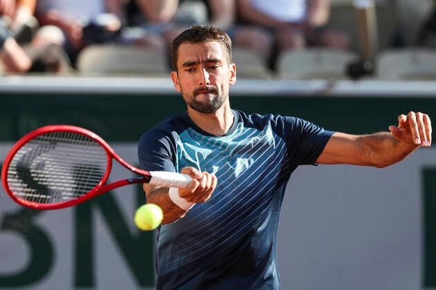 TENNIS - French Open 2021 PARIS,FRANCE,31.MAY.21 - TENNIS - ATP, Tennis Herren World Tour, French Open, Roland Garros, Grand Slam. Image shows Marin Cilic (CRO).  GEPAxpictures xPatrickxSteiner